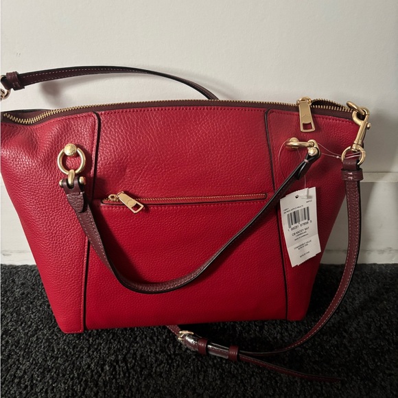 Red Coach satchel bag - Picture 4 of 5